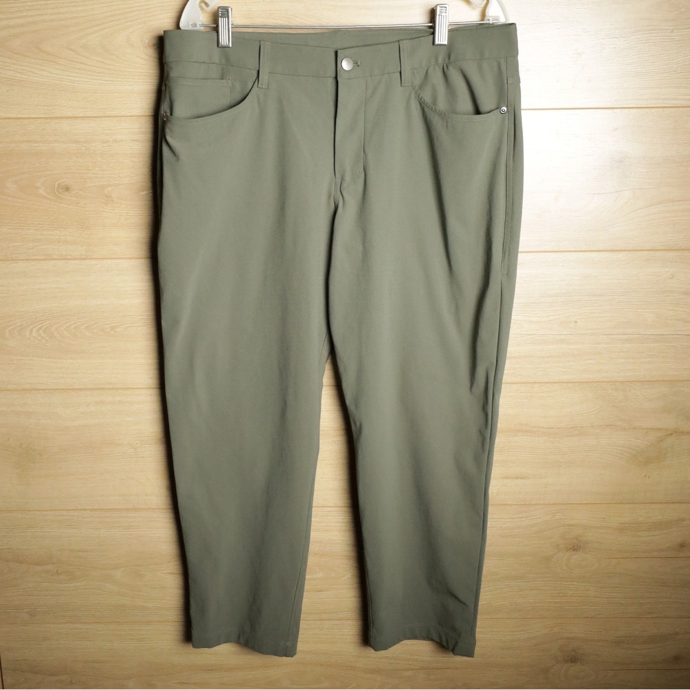 Lululemon ABC Pants Slim Fit 34‎ Waist Green Mens Versatile Casual Work